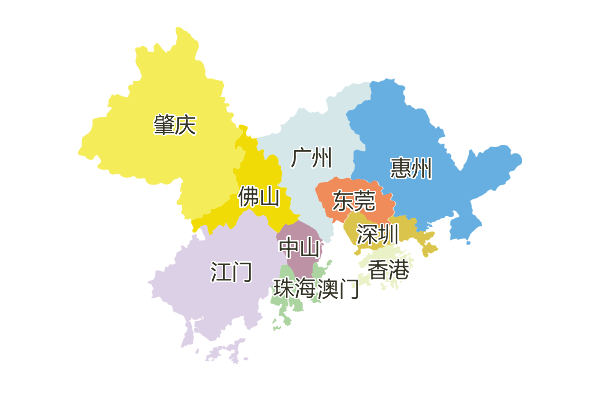 大湾区城市图